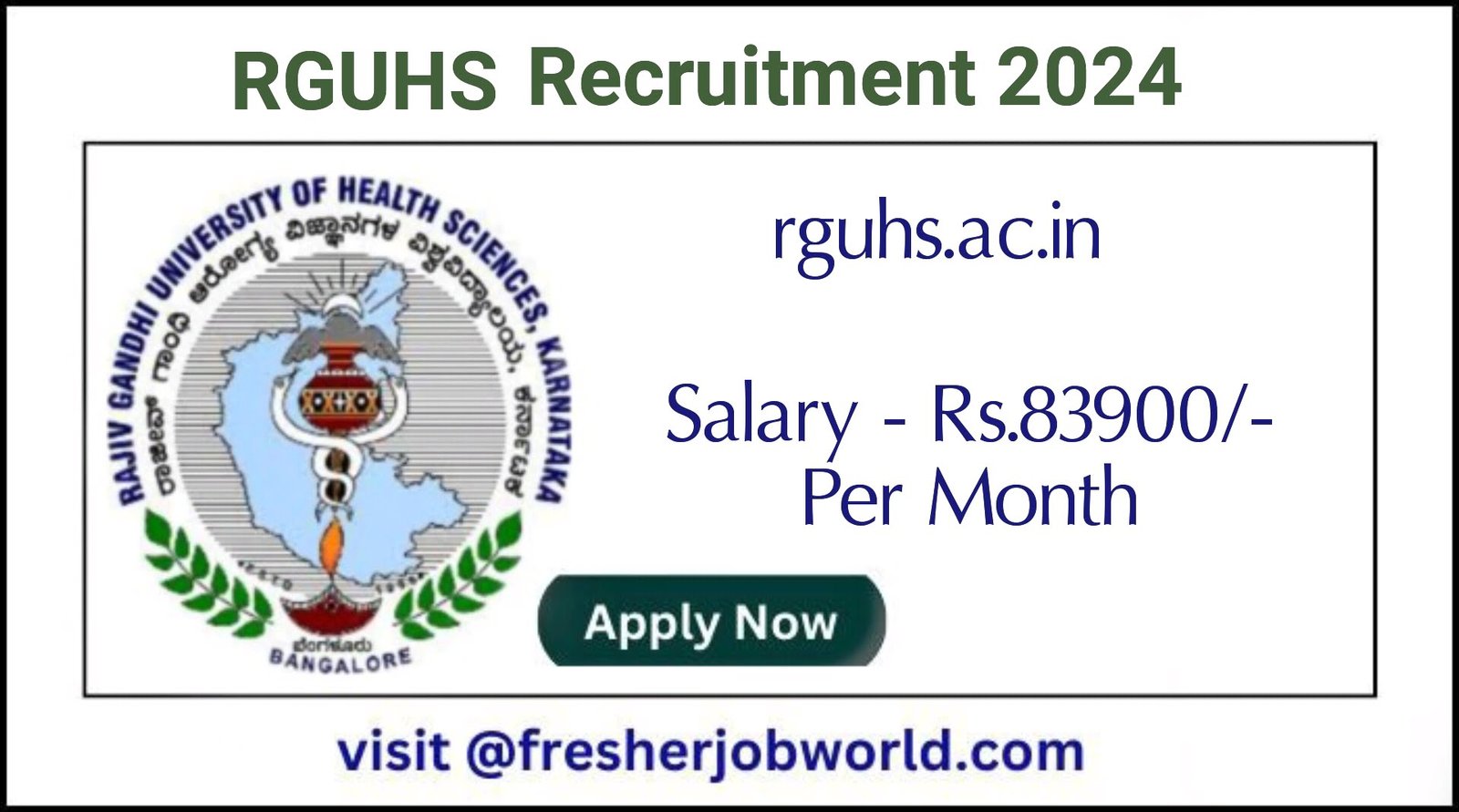 RGUHS Recruitment 2024; Apply Online For Fill Up 44 Vacancies; Check