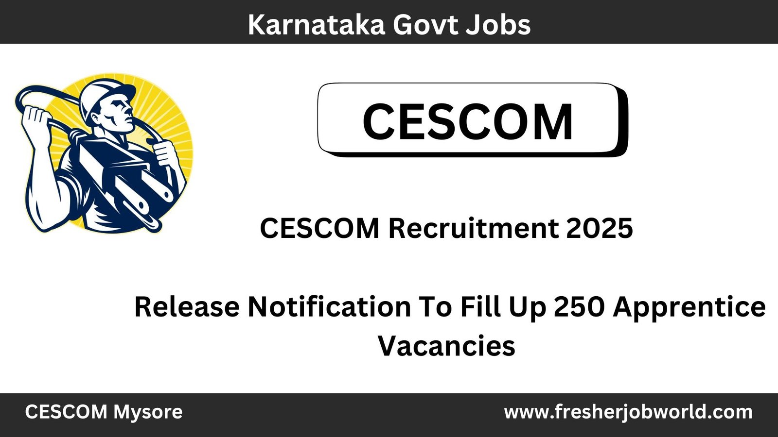 CESCOM  Recruitment 2025 Release Notification To Fill Up 250 Apprentice Vacancies